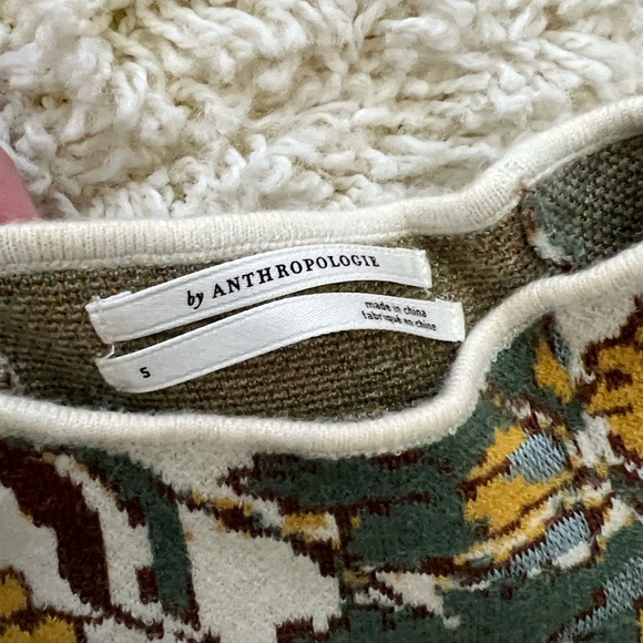 Anthropologie Mock Neck Multicolor Knit Sweater - Picture 2 of 5